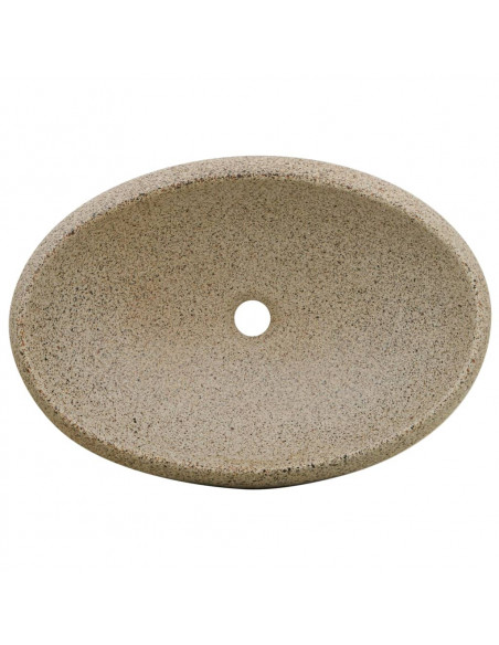 Lavabo da Appoggio Sabbia Ovale 59x40x15 cm Ceramica