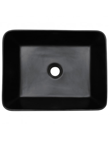 Lavabo Appoggio Nero e Blu Rettangolare 46x35,5x13 cm Ceramica