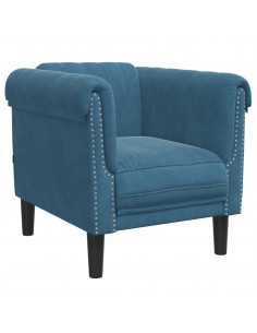 Poltrona Blu in Velluto