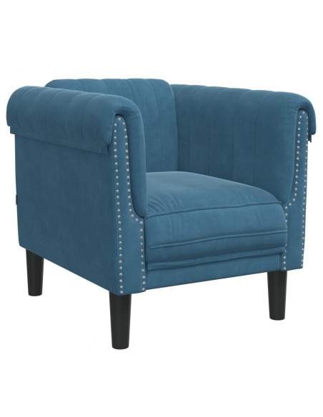 Poltrona Blu in Velluto