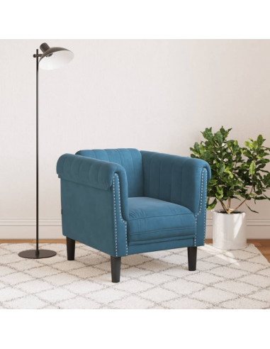 Poltrona Blu in Velluto