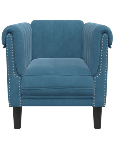 Poltrona Blu in Velluto