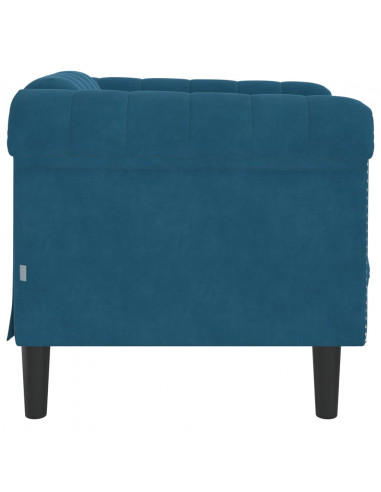 Poltrona Blu in Velluto