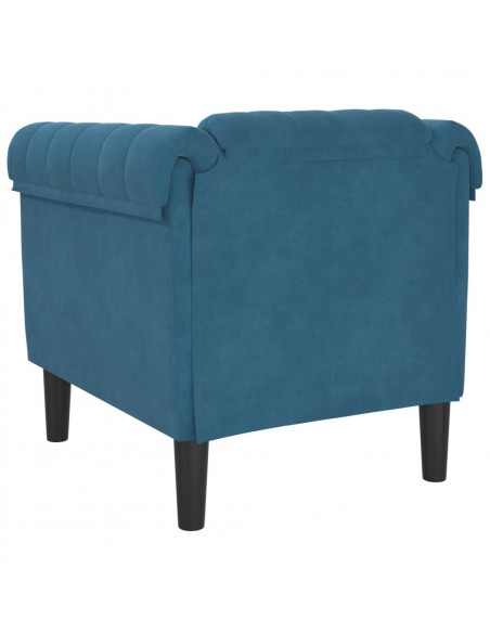 Poltrona Blu in Velluto