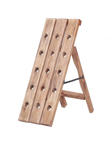 Portavini da 15 Bottiglie 26x50x70cm Legno Massello di Recupero