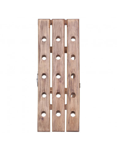 Portavini da 15 Bottiglie 26x50x70cm Legno Massello di Recupero