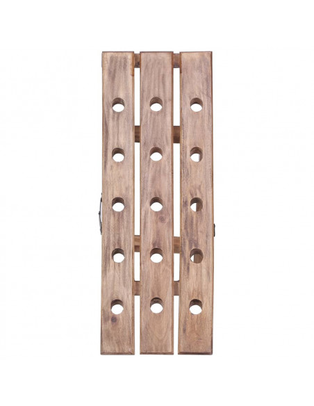 Portavini da 15 Bottiglie 26x50x70cm Legno Massello di Recupero