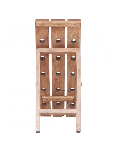 Portavini da 15 Bottiglie 26x50x70cm Legno Massello di Recupero