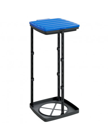 Porta Sacchi Spazzatura 2 pz Nero e Blu 60 L in PP