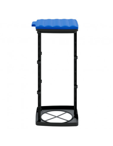 Porta Sacchi Spazzatura 2 pz Nero e Blu 60 L in PP