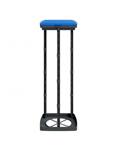 Porta Sacchi Spazzatura 2 pz Nero e Blu 120 L in PP