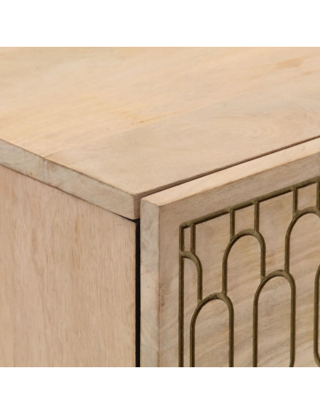 Credenza 60x33x75 cm in Legno Massello di Mango