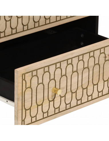 Credenza 60x33x75 cm in Legno Massello di Mango