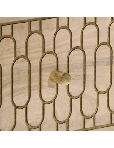 Credenza 60x33x75 cm in Legno Massello di Mango