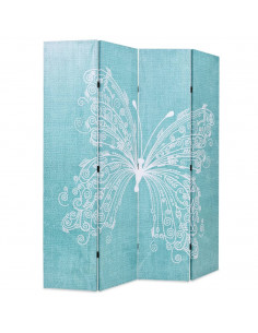 Paravento Pieghevole 160x170 cm Stampa Farfalla Blu 2