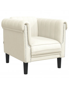 Poltrona Crema in Velluto