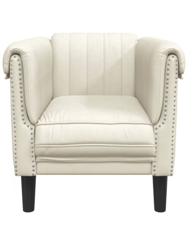 Poltrona Crema in Velluto