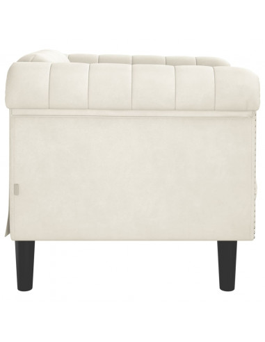 Poltrona Crema in Velluto