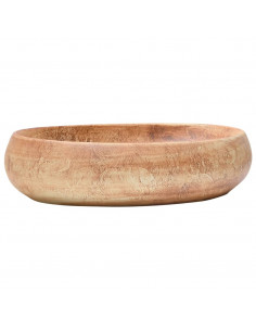 Lavabo da Appoggio Marrone Ovale 59x40x15 cm Ceramica