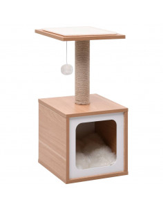 Albero per Gatti con Tappeto Tiragraffi in Sisal 62 cm