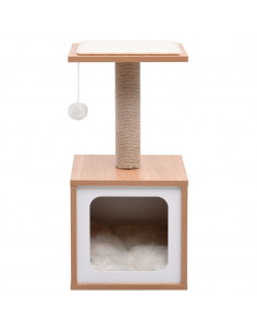 Albero per Gatti con Tappeto Tiragraffi in Sisal 62 cm 2