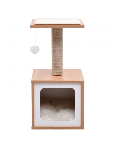 Albero per Gatti con Tappeto Tiragraffi in Sisal 62 cm