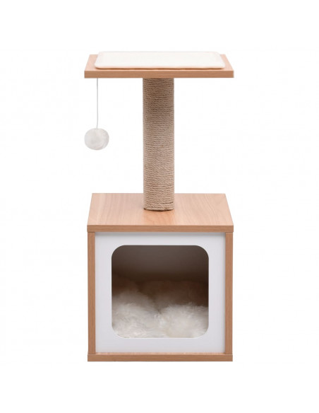 Albero per Gatti con Tappeto Tiragraffi in Sisal 62 cm