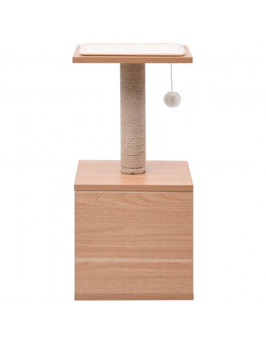 Albero per Gatti con Tappeto Tiragraffi in Sisal 62 cm