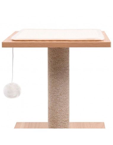 Albero per Gatti con Tappeto Tiragraffi in Sisal 62 cm