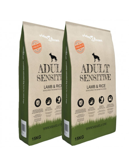 Cibo Secco Cani Premium Adult Sensitive Lamb & Rice 2pz 30kg