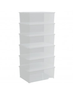 Contenitori in Plastica 6 pz 10 L Impilabili