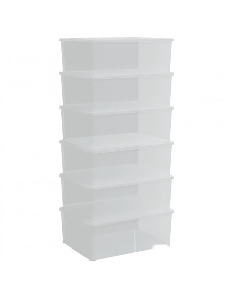 Contenitori in Plastica 6 pz 10 L Impilabili