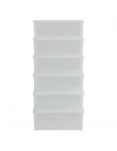 Contenitori in Plastica 6 pz 10 L Impilabili 2