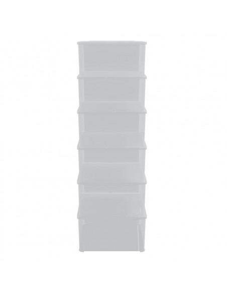 Contenitori in Plastica 6 pz 10 L Impilabili
