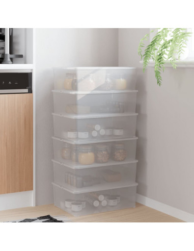 Contenitori in Plastica 6 pz 10 L Impilabili