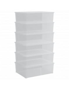 Contenitori in Plastica 6 pz 25 L Impilabili