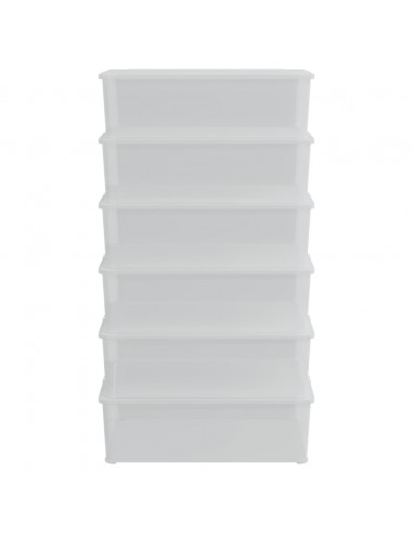 Contenitori in Plastica 6 pz 25 L Impilabili