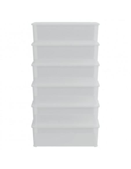 Contenitori in Plastica 6 pz 25 L Impilabili
