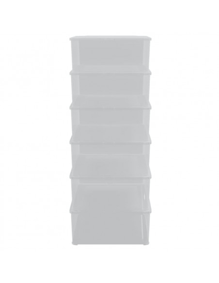 Contenitori in Plastica 6 pz 25 L Impilabili