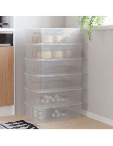 Contenitori in Plastica 6 pz 25 L Impilabili