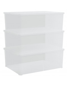 Contenitori in Plastica 3 pz 10 L Impilabili