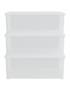 Contenitori in Plastica 3 pz 10 L Impilabili 2