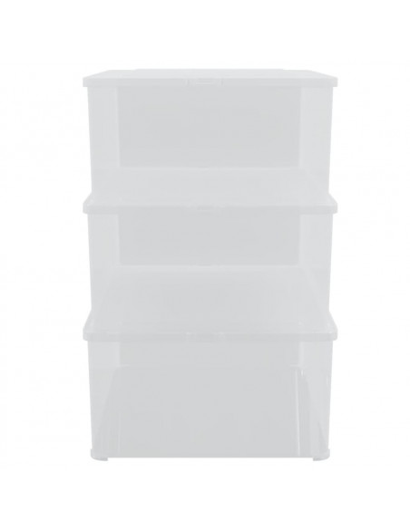 Contenitori in Plastica 3 pz 10 L Impilabili