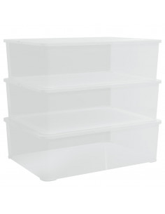 Contenitori in Plastica 3 pz 25 L Impilabili