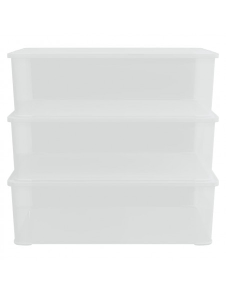 Contenitori in Plastica 3 pz 25 L Impilabili