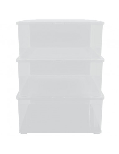 Contenitori in Plastica 3 pz 25 L Impilabili