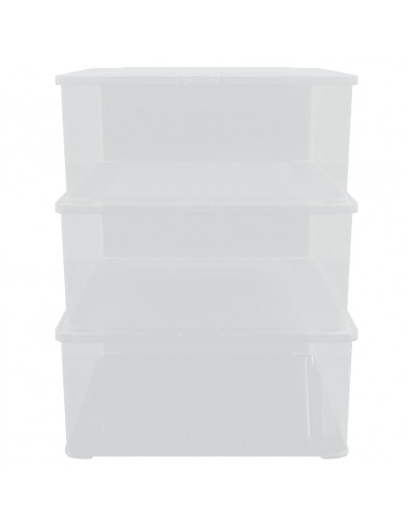 Contenitori in Plastica 3 pz 25 L Impilabili