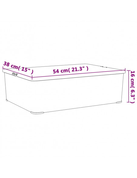 Contenitori in Plastica 3 pz 25 L Impilabili
