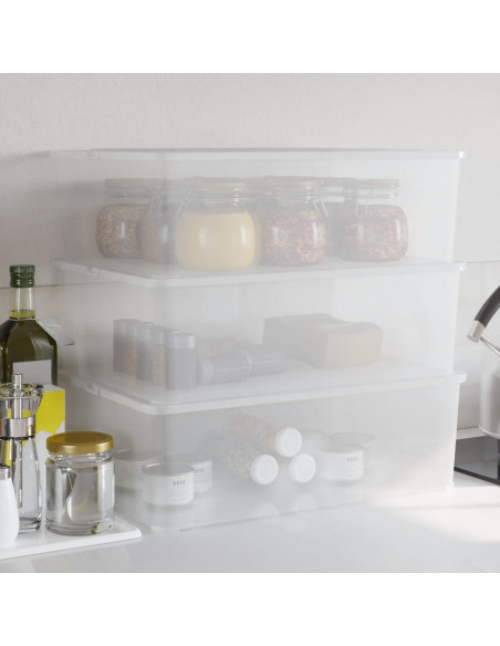 Contenitori in Plastica 3 pz 25 L Impilabili