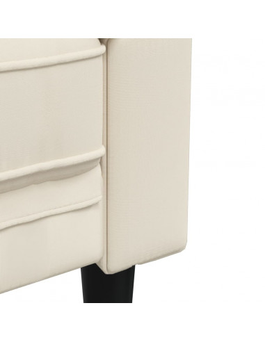 Set di Divani 2 pz Crema in Tessuto